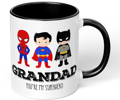 Print Maniacs Grandad You are My Favourite Super Hero 11oz Ceramic Mug Fathers Day Dad Gift Birthday