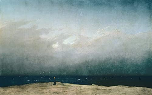 ZHAOSHAN Leinwandbilder, Poster, 58 x 90 cm, ohne Rahmen, Mönch am Meer, von Caspar David Friedrich