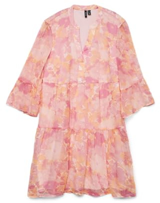 VERO MODA Vmsmilla 3/4 Short Dress WVN Ga