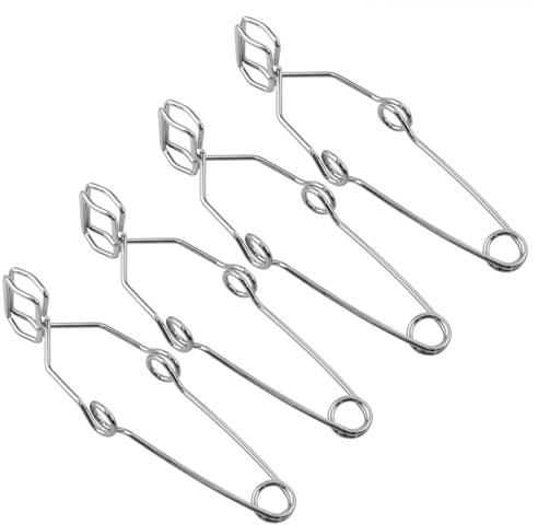 Dsjnf Steel wire test tube clamp 145MM 5-40 MM tube glass tube holder clamps Steel wire test tube clamp Test fixture tools for laboratory experiments -4pcs