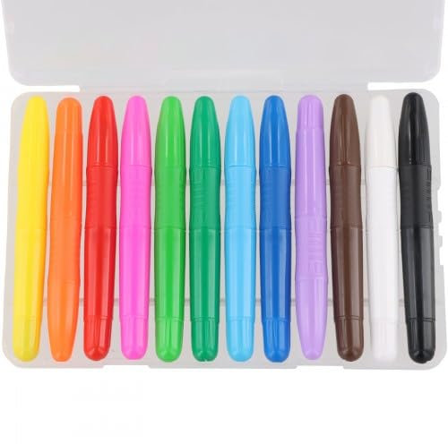 Volumoon 12 colores Juego de Pintura Facial Para Niños, Crayones de Pintura, Pintura de Cara para Niños, Pintacaras Infantil Facial, Lavable Crayones De Maquillaje, Para Carnaval, Halloween, Navidad