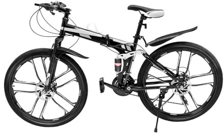 Qussse Mountainbike 26 Zoll, 21-Gang Klapprad Mountainbike Fahrrad 26 Zoll mit Getränkehalter MTB-Fahrrad für Erwachsene