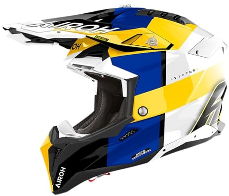 AIROH AVIATOR 3 MONARCH BLUE/YELLOW GLOSS M