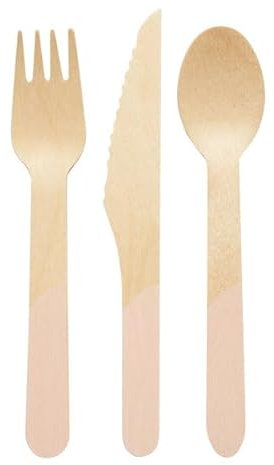150pcs Wooden Cutlery Set – Disposable, Biodegradable & Eco-Friendly | Forks, Knives & Spoons for Parties, Picnics – Plastic-Free | XpressPak