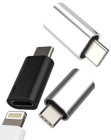 Adapter Lightning Buchse auf USB C Stecker (3er-Pack) für iPhone 16 15 ProMax für Apple iPad Ladegerät Kabel Stecker Typ C Ladegerät Konverter kompatibel mit Samsung S24 S23 Steckern Zubehör