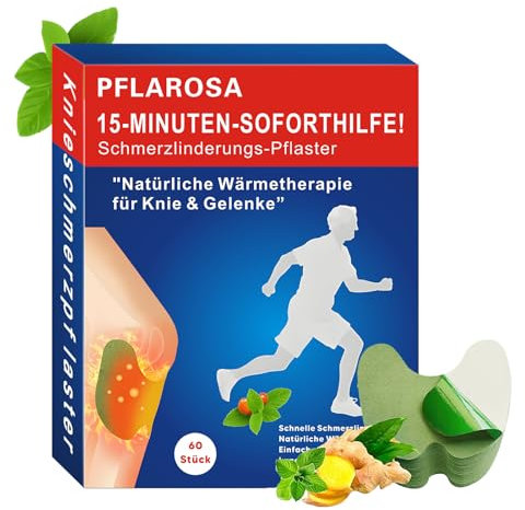 Schmerzpflaster & Wärmepflaster – 60 Stück Muskel Patch & Knieschoner zur Schmerzlinderung – Für Knie, Rücken, Nacken – Bei Muskelkater, Verspannungen, Gelenkschmerzen