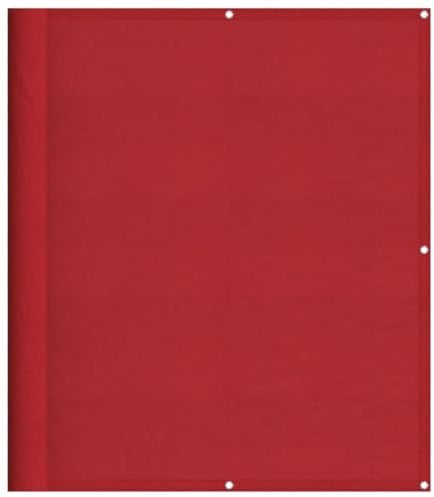vidaXL Balkon-Sichtschutz Rot 120x800 cm 100% Polyester-Oxford, Balkonsichtschutz, Balkonbespannung, Balkon Windschutz, Sichtschutz, Balkonverkleidung