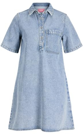 JACK & JONES Damen Jxamara Sille Ss Short Dress DNM Sn Jxamara Sille Ss Short Dress DNM Sn (1er Pack)