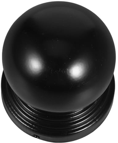 Lurrose Black Metal Fence Ball Post Cap 76mm, Decorative Iron Pipe Gate Embellishment, Outdoor Fence Topper for Garden Posts and Railings