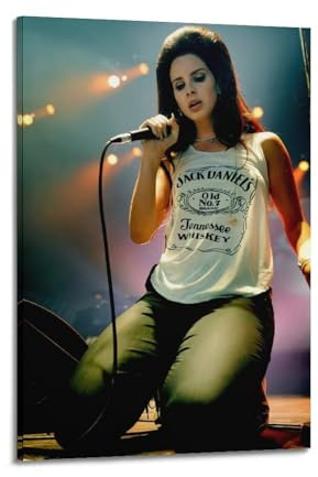 JJUPUV Impression sur toile représentant la chanteuse Lana Del Rey - Décoration murale moderne - 20 x 30 cm