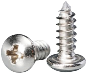 4-40 piezas M5/M6/M8 tornillos autoperforantes para madera y paneles de yeso con cabeza redonda y ranura cruzada, M5x50mm