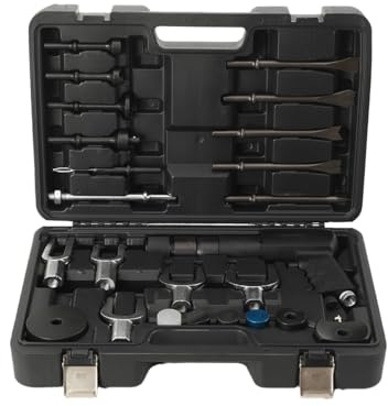 Lfhelper Multifunctional Air Hammer, 2100BPM Air Hammer Set with Quick Lock Chisel Change, Heavy Pneumatic Tool for Metal Shaping, Rust Cleaning, Auto Repair, and DIY Workshop