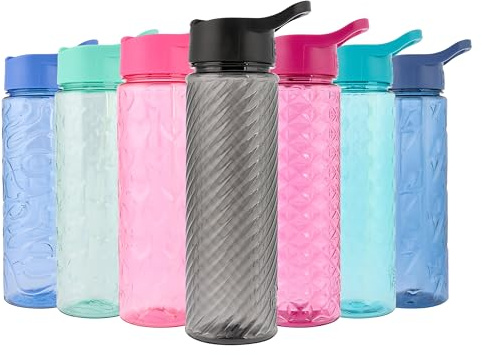 Polar Gear 700ml Ecozen Water Bottle with Fun Textured Designs - Flip-Up Lid, Leak & Spill-Proof, BPA-Free, Easy to Clean