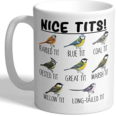 I Love Mugs - Nice T*TS! - Bird Watching - Mug, Ceramic, 11fl.oz.