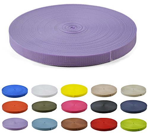 Gurtband Polypropylen 10 Meter lang - 1 Menge Verschiedene Breiten 10mm 15mm 20mm 25mm 30mm 40mm 50 mm (Lila, 20MM)