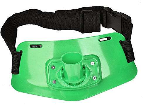 Alomejor Angelrute Halter Gürtel Einstellbare Angeln Kampf Gürtel Taille Rod Halter Boot Rock Fisch Angelrute Halter Fishing Gimbal Gürtel Fisch Angelgerät Zubehör(Grün)