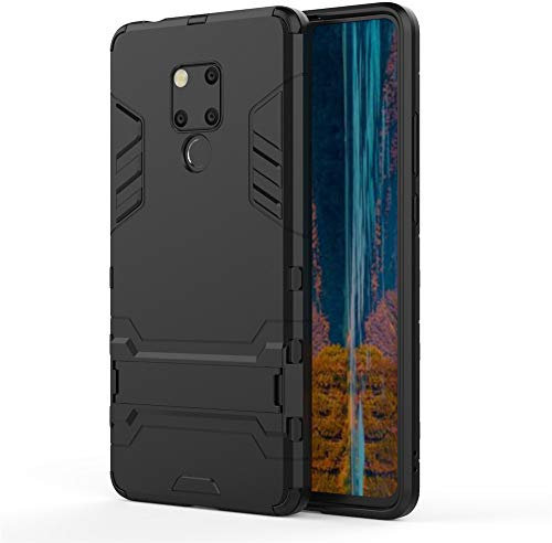 CHcase Huawei Mate 20 X Custodia, 2 in 1 Armour Hybrid Dual Layer Armatura Defender PC + TPU Custodie Case Cover con Supporto per Huawei Mate 20 X -all Black