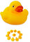 24 x Badeente 5 cm, klassisches Quietscheentchen für die Badewanne, Badespielzeug für Groß und Klein, Gummiente , gelb