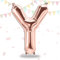 FUNXGO Folienballon Buchstaben Rosegold Y - Buchstaben Luftballon Klein Y - ca. 40cm Nur Luftfüllung - Ideal für Geburtstag, Hochzeit & Party Deko - Ballon Buchstabe Y Rosegold