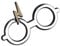 HARRY POTTER Lunettes Pin's noir