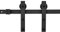 vidaXL Kit di Binari per Porte Scorrevoli Telaio Meccanismo Guida Porta con Fermaporta Blocco Anti-Salto Rulli 183 cm in Acciaio Nero