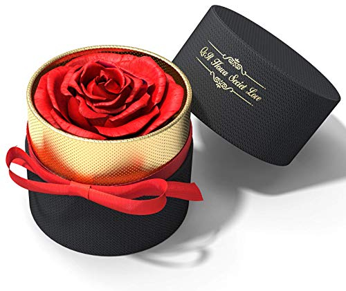 Exporee Rosa Eterna Fatta a Mano Rosa Stabilizzata Confezione Regalo Rose Mai Appassite Fiore Eterno per Amante Regalo per lei San Valentino Festa della Mamma
