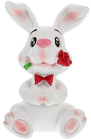 Tomaibaby Brillengestell Brillenständer Sitzende Hase Tier Figur Skulptur Brillenhalter Brillenregal Brillenaufsteller Sonnenbrillen Ständer Kinder Brillen Rack Wohnzimmer Tisch Deko