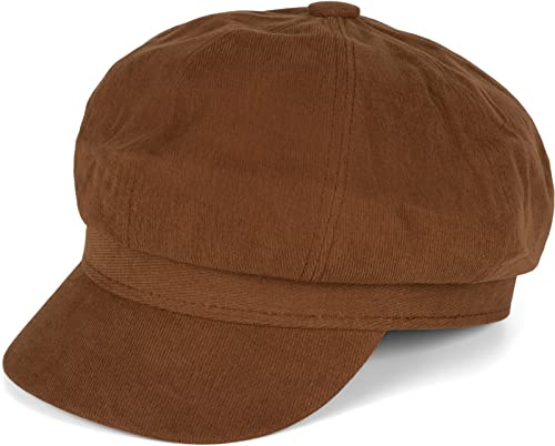 styleBREAKER Damen Ballonmütze Veloursleder Optik Stoff | Bakerboy-Schirmmütze im 20er-Jahre-Stil. 5,5 cm langer Schirm, eingearbeitetes Schweißband, Zugband (für 58 cm Umfang).