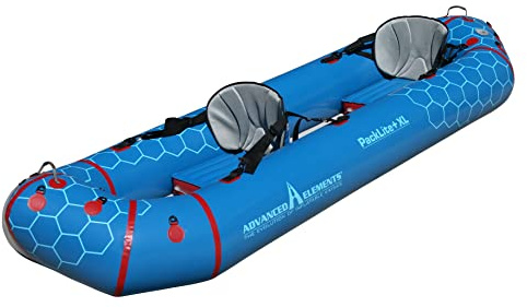 Advanced Elements Packlite+ Packraft Two Person Inflatable Kayak, Blue