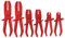 Schlauchklemmenzange, Mopoin 6 tlg Schlauch Abklemmzange, Schlauchklemmen Zangen Set, Abklemmen Zange Set, Schlauch Klemmzange zum Abklemmen von Kühlschläuchen, Brems- und Benzinleitungen, Rot