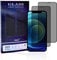 UNO' -2 Unidades, Protector pantalla cristal templado compatible con iphone 12 y Iphone 12 Pro, Vidrio Templado Ultra Resistent Sin Burbujas, 9H. (Negro Privacidad).