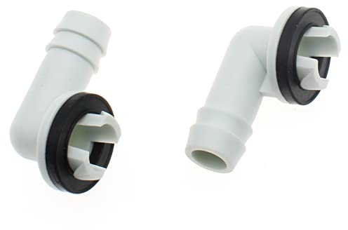 HAJXZH 2 conectores de manguera de drenaje de CA de 15 mm, pieza de adaptador de drenaje de condensado dividido con anillo de goma