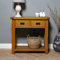 Elm home and garden Oak 2 Drawer Console Hall Telephone Table Fully Assembled