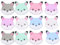 WEWAYSMILE 12 Stück Geometrie Silikonperlen, Bunte Runde Silikonperlen, Für Schlüsselanhänger Halskette Armband Basteln DIY(Katze)