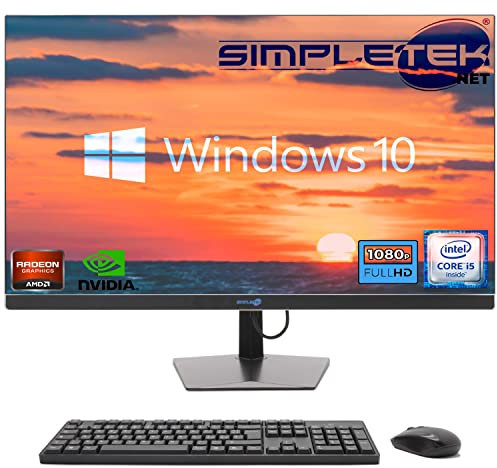 SIMPLETEK - PC tout-en-un 27 FHD Core i5 Windows 10 | 16 Go RAM SSD 480 Go | Puissant et polyvalent, travail et divertissement