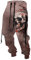 Pantalon de jogging pour homme - Pantalon de sport en coton - Coupe ample - Entrejambe profonde - Pantalon de loisirs avec cordon porte-clés - Imprimé jet d'encre coloré, Verre à vin 6, XXL