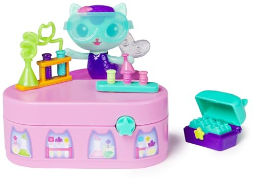 Gabby’s Dollhouse, Bobble Kitty Möbel Pack von Meerkätzchen, Katzen-Figur mit Puppenhausmöbeln und Zubehörteilen, ab 3 Jahren