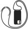 COQINEN iPhone 11 Case with Strap for Hanging, Protective Case with Cord (Black)