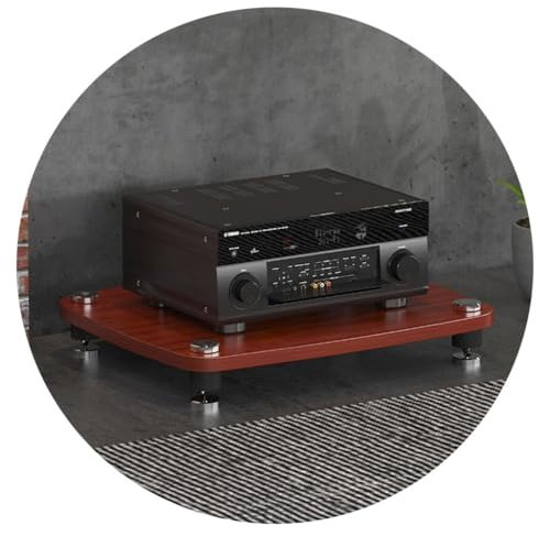 Gabinete De Audio HiFi De 1/2/3/4 Capas Soporte HiFi for Tocadiscos Soporte De MDF Estante De Audio con Pies Amortiguadores Gabinete for Equipo De Estante for Amplificador De Potencia (Color : Brown