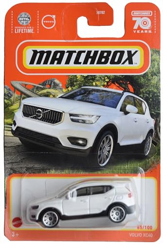 Matchbox Weiß Auto, Volvo XC40, Tragbar, Realistische Fahrzeuge, 1:64, 3+ Jahre, Unisex, 1 stück
