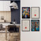 Studio Moien Modernes farbenfrohes Poster-Set - 4 Kunstdrucke in Blumen, Farben, Typografie - Wandkunst - ungerahmt 250 g/m2 Matt Museumsqualität (DIN A4 (21 x 29.7 cm)