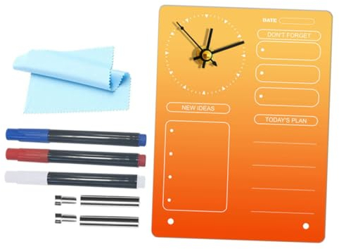 Warmhm Acryl Whiteboard Uhr Schreibtisch Planer Memo Board Löschen Bord Büro Und Home Decor Whiteboard