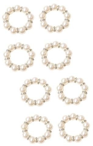 MAGICLULU 2 Sets Elegante Serviettenschnallen Dekorative Serviettenringe Hochzeit Serviettenhalter Für Home Restaurant 4 Stück * 2