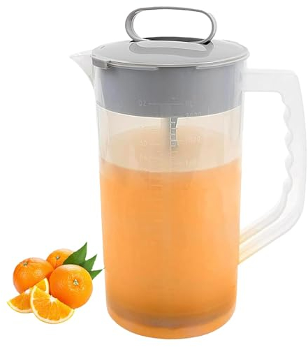 Jarras para mezclar jarras de jugo | Jarra mezcladora a prueba de fugas de 2000 ml con boquilla | Contenedor de jugo de jarra de té | Contenedor de jugo fácil de mezclar | Jarra para bebidas, limonada