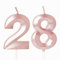 Rose Gold Number 28 Candles for Birthday Cake, 28th Birthday Candles 28 Birthday Candles 28th Candles for Cake, 28th Birthday Cake Candles Cake Toppers for 28 Year Old Her Women Rose Gold