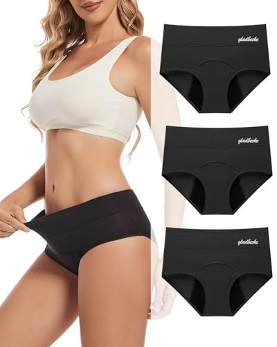 Culotte menstruelle Adolescente, Sous-vêtements menstruels Forte Absorption Femme Taille Haute,XXL