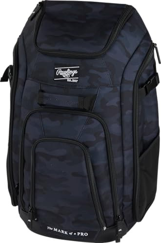 Rawlings Legion 2.0 Spieler-Rucksack, Baseball/Softball, Camouflage, Schwarz