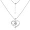 925 Sterling Silber Halskette Ketten für Damen, Silber Verstellbares Halsketten Ketten mit Zirkon Strass Herz Anhänger Schmuck Ketten Unendlichkeit Zeitlose Liebe Anhänger Halsketten für Damen Frauen