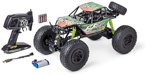Carson 500404289 1:8 Dirt Crawler 4x4 100% RTR grün - Ferngesteuertes Auto, RC Auto, RC Fahrzeug, RC 1:8, Ferngesteuertes Spielzeug, RC Crawler für Kinder