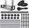 ENGYNC 190Pcs Cable Management Organizer Kit, 1 Under Desk Cable Management Tray, 78” Cable Sleeve Split, 12 Cord Clips Holder, 20 Adhesive Wall Cable Tie, 100 Fasten Cable Ties for TV Office Home